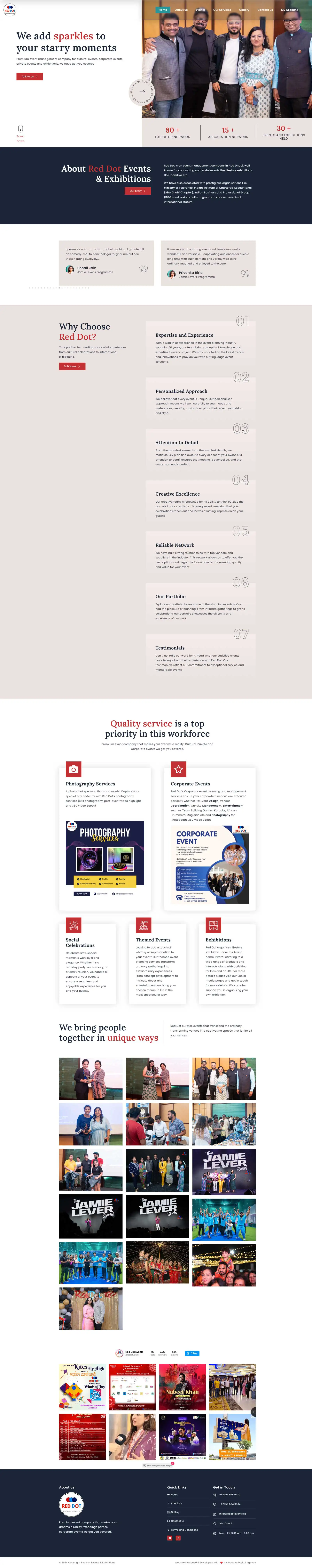 Red Dot Events Website