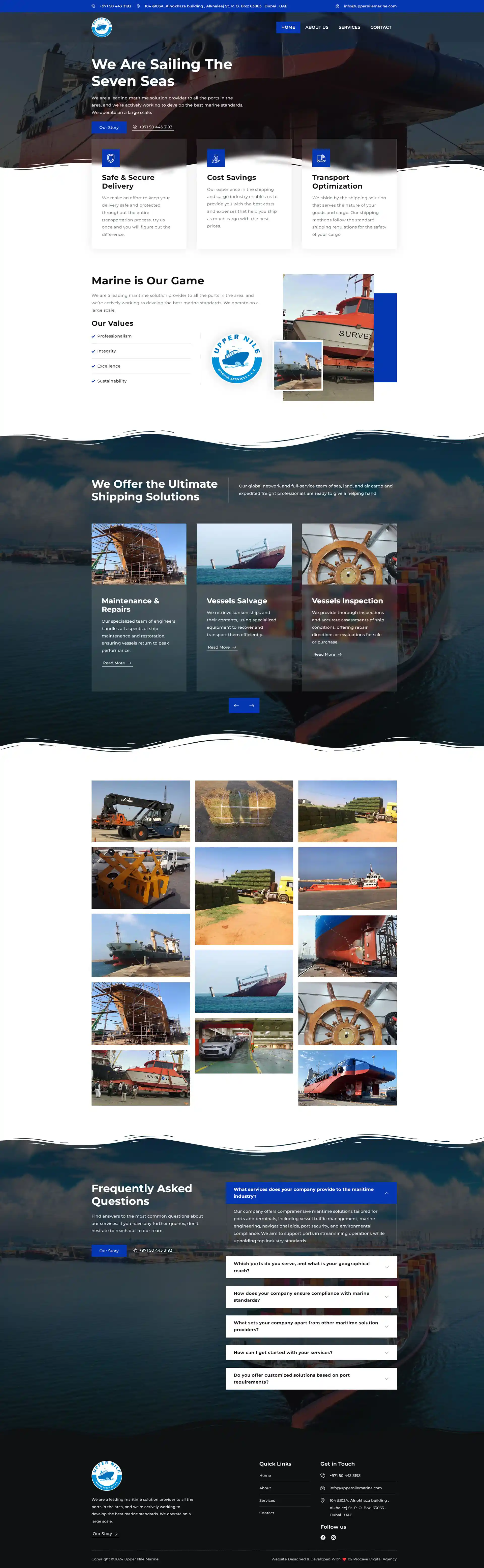 Upper Nile Marine Website