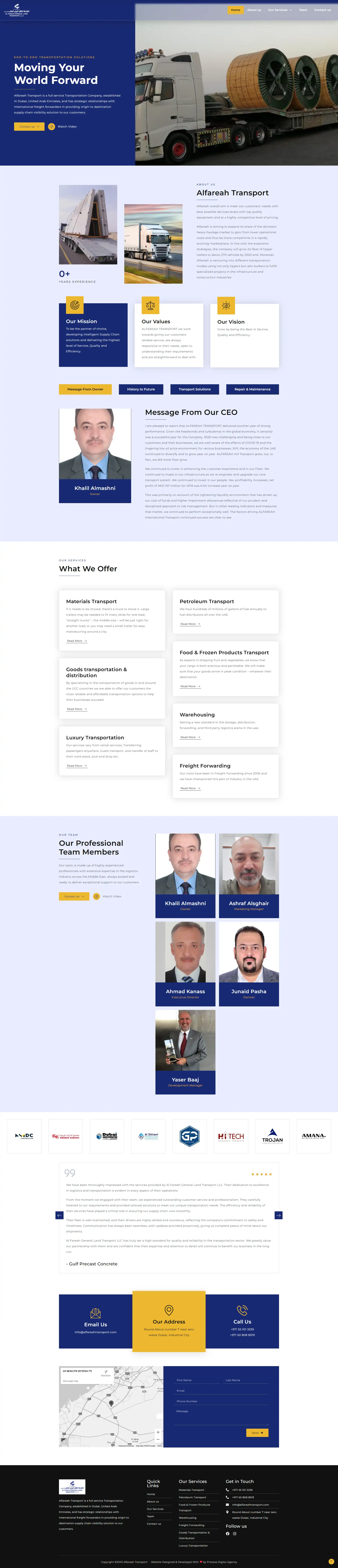 Al Fareah Transport Website
