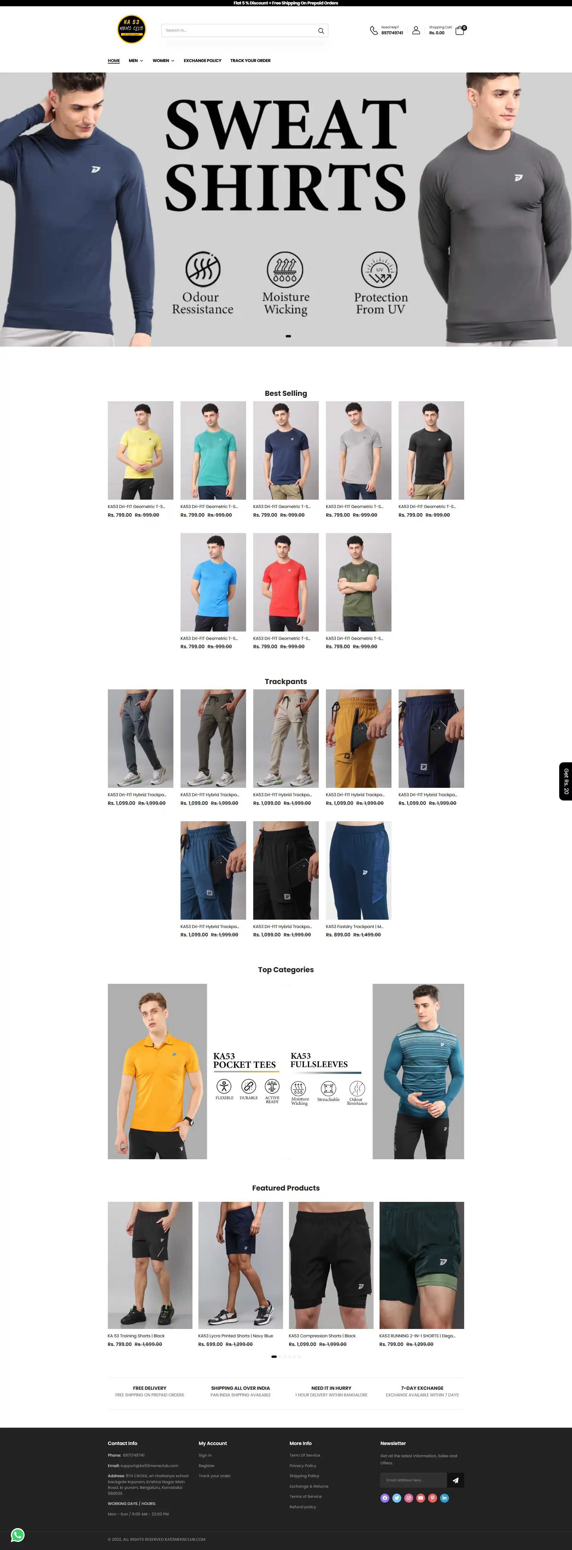 KA 53 Mens Club Website