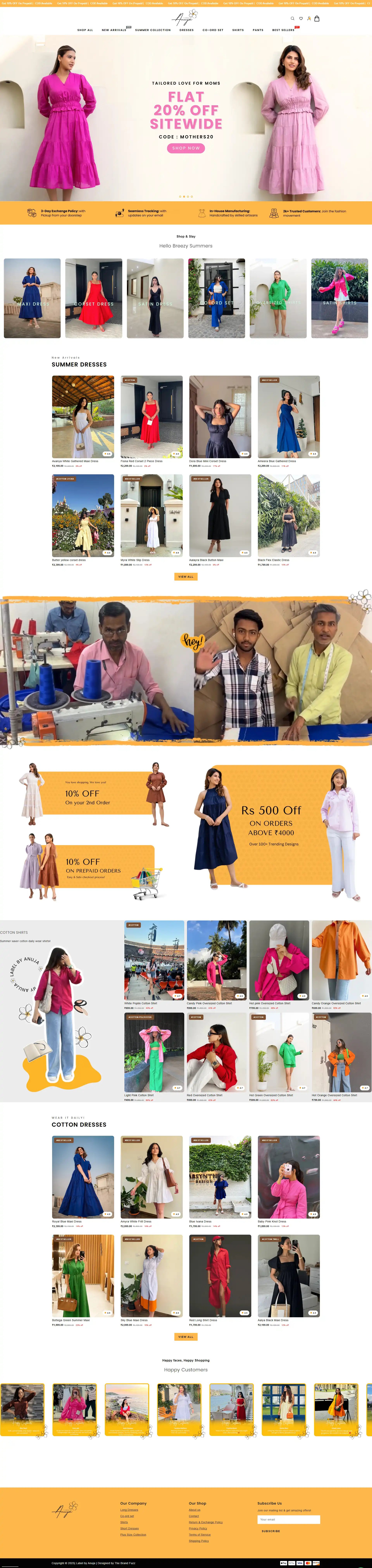 Label By Anuja Website